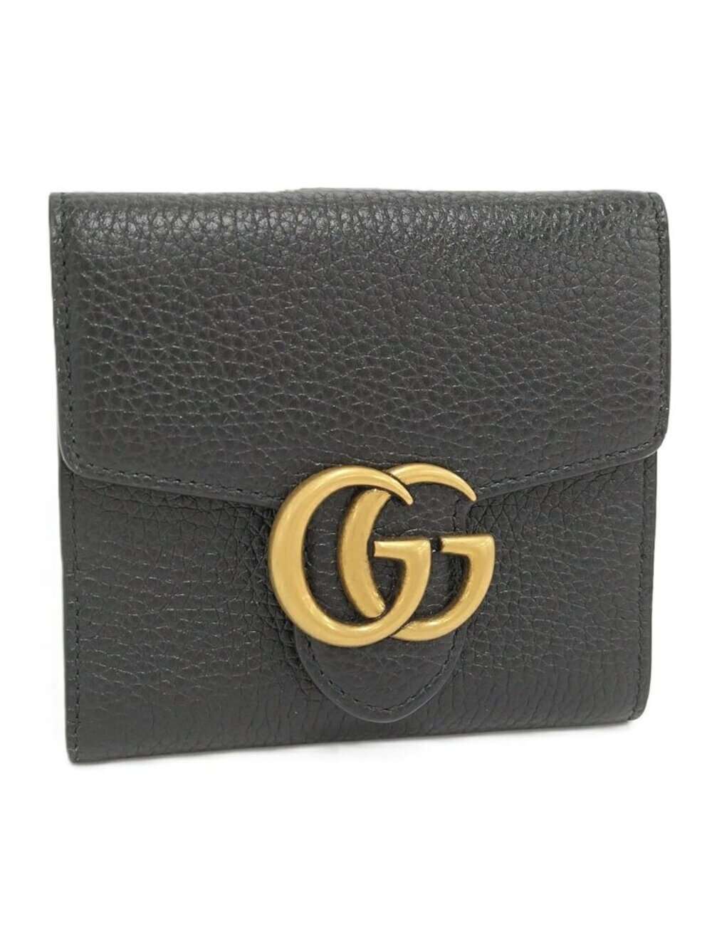 Gucci Bifold Wallet GG Marmont Leather Black